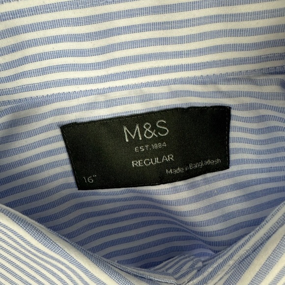 Size 16 Regular M&S stripey long sleeved shirt - Picture 2 of 2